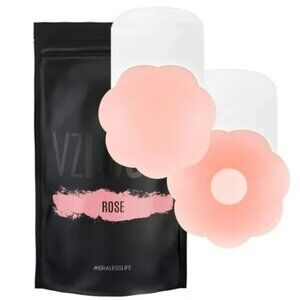 VZlush Instant Breast Lift Reusable Pasties/Covers, Women's OS - Rose Pink - D